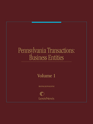 cover image of Pennsylvania Transactions: Business Entities